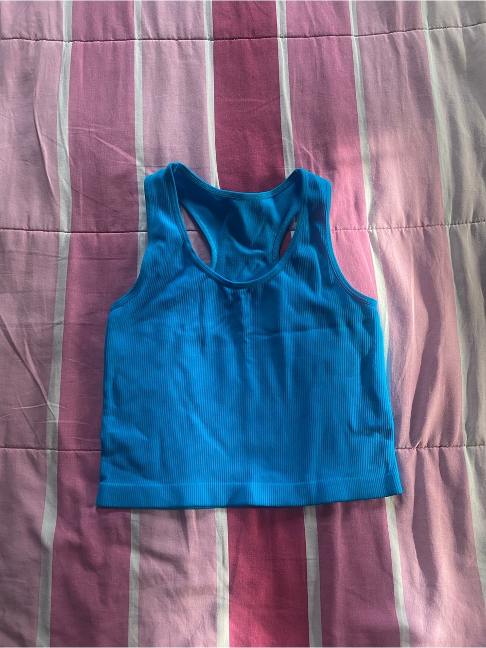 Light blue workout top